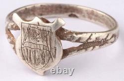 U189 U-boat WW2 German ring naval submarine 835 silver U-Boot Kriegsmarine Navy
