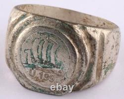 U199 U-boat WW2 German ring naval submarine U-Boot Kriegsmarine Navy WWII Unters