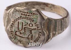 U20 Boot 1943 U-boat WW2 German ring naval submarine U-Boot Kriegsmarine Navy WW
