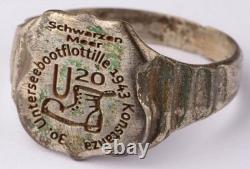 U20 Boot 1943 U-boat WW2 German ring naval submarine U-Boot Kriegsmarine Navy WW