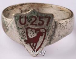 U257 U-boat WW2 U-Boot Kriegsmarine German ring naval submarine Navy Unterseeboo