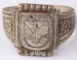 U276 Sword on Shield U-boat WW2 German ring naval submarine U-Boot Kriegsmarine