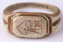 U3002 Ax U-boat 800 Silver WW2 German ring naval submarine U-Boot Kriegsmarine