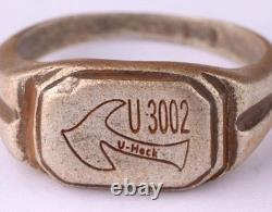U3002 Ax U-boat 800 Silver WW2 German ring naval submarine U-Boot Kriegsmarine