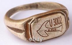 U3002 Ax U-boat 800 Silver WW2 German ring naval submarine U-Boot Kriegsmarine
