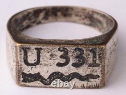 U331 Snake U-boat WW2 German ring naval submarine Pendant U-Boot Kriegsmarine
