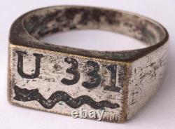 U331 Snake U-boat WW2 German ring naval submarine Pendant U-Boot Kriegsmarine