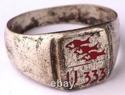 U333 Fish U-boat WW2 German ring naval submarine U-Boot Kriegsmarine Navy WWII