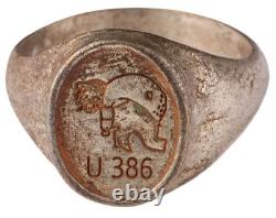 U386 Thief with a sack U-boat WW2 German ring naval submarine U-Boot Kriegsmarin