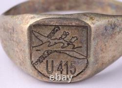 U415 Ship U-boat WW2 German ring submarine 835 Silver U-Boot Kriegsmarine Navy