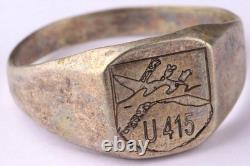 U415 Ship U-boat WW2 German ring submarine 835 Silver U-Boot Kriegsmarine Navy
