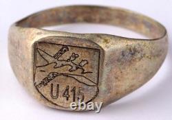 U415 Ship U-boat WW2 German ring submarine 835 Silver U-Boot Kriegsmarine Navy