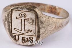 U518 Anchor U-boat WW2 German ring naval submarine U-Boot Kriegsmarine Navy WWII