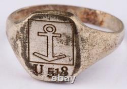 U518 Anchor U-boat WW2 German ring naval submarine U-Boot Kriegsmarine Navy WWII