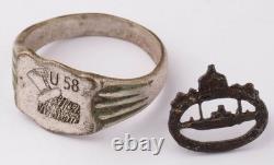 U58 U-boat WW2 German ring naval submarine U-Boot Kriegsmarine Navy WWII Imperia
