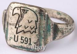 U591 Eagle U-boat WW2 German ring naval submarine U-Boot Kriegsmarine Navy WWII
