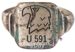 U591 Eagle U-boat WW2 German ring naval submarine U-Boot Kriegsmarine Navy WWII