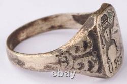 U595 Frog in a tuxedo U-boat WW2 German ring naval submarine U-Boot Kriegsmarine