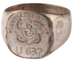 U632 Swordfish U-boat WW2 German ring naval submarine U-Boot Kriegsmarine Navy