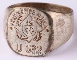 U632 Swordfish U-boat WW2 German ring naval submarine U-Boot Kriegsmarine Navy