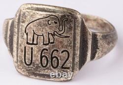 U662 Elephant U-boat WW2 German ring naval submarine U-Boot Kriegsmarine Navy WW