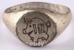 U672 German ring naval submarine U-boat WW2 Pig U-Boot Kriegsmarine Navy Unterse