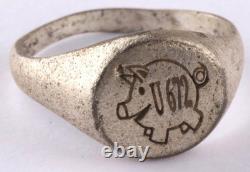 U672 German ring naval submarine U-boat WW2 Pig U-Boot Kriegsmarine Navy Unterse