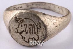 U672 German ring naval submarine U-boat WW2 Pig U-Boot Kriegsmarine Navy Unterse
