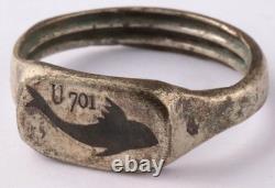 U701 U-boat WW2 German ring made from a nut naval submarine U-Boot Kriegsmarine