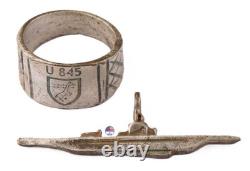 U845 U-boat WW2 German ring naval submarine U-Boot Kriegsmarine Navy WWII Pendan