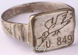 U849 Bird U-boat WW2 German ring naval submarine U-Boot Kriegsmarine Navy WWII