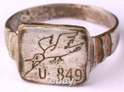 U849 Bird U-boat WW2 German ring naval submarine U-Boot Kriegsmarine Navy WWII