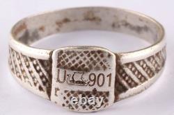 U901 U-boat 800 silver WW2 German ring naval submarine U-Boot Kriegsmarine Navy