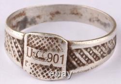 U901 U-boat 800 silver WW2 German ring naval submarine U-Boot Kriegsmarine Navy