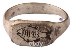 U923 Fish U-boat WW2 German ring naval submarine U-Boot Kriegsmarine Navy WWII