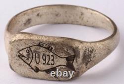 U923 Fish U-boat WW2 German ring naval submarine U-Boot Kriegsmarine Navy WWII