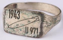U971 Zeppelin 1943 U-boat WW2 German ring naval submarine U-Boot Kriegsmarine