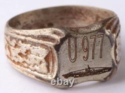 U977 U-boat WW2 German ring naval submarine U-Boot pendant Kriegsmarine Navy WWI