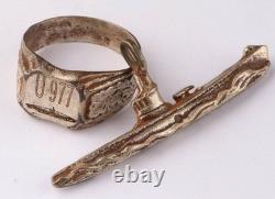 U977 U-boat WW2 German ring naval submarine U-Boot pendant Kriegsmarine Navy WWI