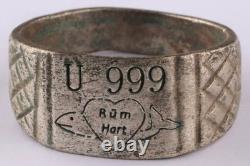 U999 Fish Heart U-boat WW2 German ring naval submarine U-Boot Kriegsmarine Navy