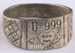 U999 Fish Heart U-boat WW2 German ring naval submarine U-Boot Kriegsmarine Navy