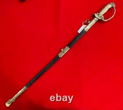 VERY RARE German WW2 Navy Kriegsmarine Officer's Sword Damascus Blade withScabbard