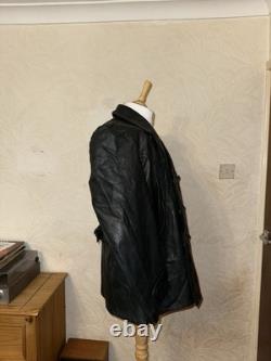 Vintage 1940s German Kriegsmarine Leather U-Boat Jacket Mens XL WW2 Submarine