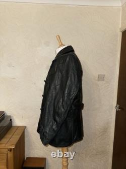 Vintage 1940s German Kriegsmarine Leather U-Boat Jacket Mens XL WW2 Submarine