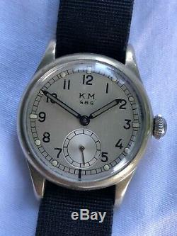 Vintage Alpina K. M. 586 Kriegsmarine German Military Ww2 Watch