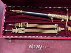 Vintage East German Ddr Kriegsmarine Naval Admiral Dagger Complete Cased Minty