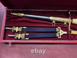 Vintage East German Ddr Kriegsmarine Naval Admiral Dagger Complete Cased Minty