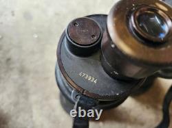 Vintage German Binoculars U Boat Kriegsmarine BEH 7x50 WW ll SN 473934
