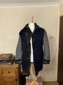 Vintage German Kriegsmarine Leather U-Boat Jacket Mens XL 1940s WW2 Submarine