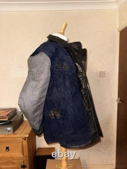 Vintage German Kriegsmarine Leather U-Boat Jacket Mens XL 1940s WW2 Submarine